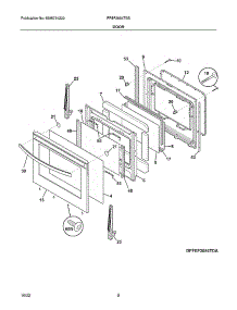 Door parts for Frigidaire Electric Range FFEF3054TSS from AppliancePartsPros.com