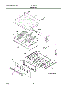 Top / Drawer parts for Frigidaire Electric Range FFEF3054TST from AppliancePartsPros.com