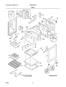 Body parts for Frigidaire Electric Range FFEF3054TSU from AppliancePartsPros.com