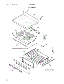 Top / Drawer parts for Frigidaire Electric Range FFEF3054TSU from AppliancePartsPros.com