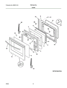 Door parts for Frigidaire Electric Range FFEF3054TSU from AppliancePartsPros.com