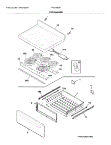 Top / Drawer parts for Frigidaire Electric Range FFEF3054TWK from AppliancePartsPros.com