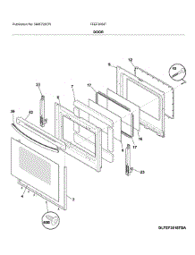 Door parts for Frigidaire Electric Range FFEF3054TWK from AppliancePartsPros.com