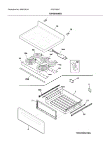 Top / Drawer parts for Frigidaire Electric Range FFEF3054TWM from AppliancePartsPros.com