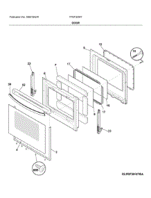 Door parts for Frigidaire Electric Range FFEF3054TWM from AppliancePartsPros.com