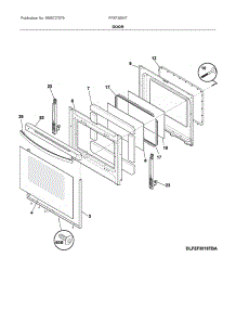 Door parts for Frigidaire Electric Range FFEF3054TWR from AppliancePartsPros.com