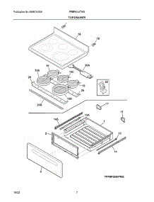 Top / Drawer parts for Frigidaire Electric Range FFEF3054TWS from AppliancePartsPros.com
