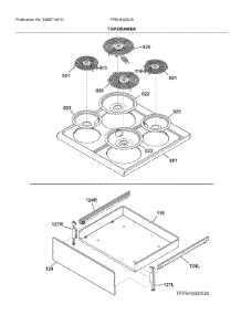 Top / Drawer parts for Frigidaire Electric Range FFEH2422US from AppliancePartsPros.com
