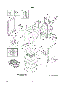 Body parts for Frigidaire Electric Range FFEH3051VSA from AppliancePartsPros.com