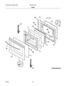 Door parts for Frigidaire Electric Range FFEH3051VSA from AppliancePartsPros.com