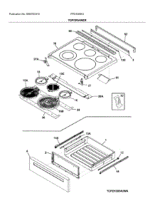 Top / Drawer parts for Frigidaire Electric Range FFEH3054UBC from AppliancePartsPros.com
