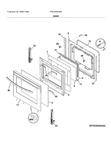 Door parts for Frigidaire Electric Range FFEH3054USB from AppliancePartsPros.com