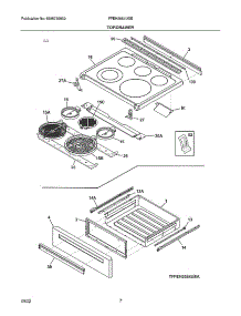 Top / Drawer parts for Frigidaire Electric Range FFEH3054USE from AppliancePartsPros.com