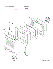 Door parts for Frigidaire Electric Range FFEH3054UWA from AppliancePartsPros.com