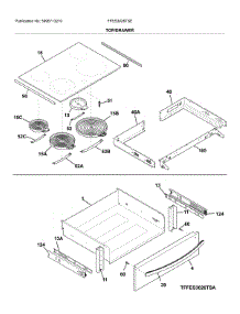 Top / Drawer parts for Frigidaire Electric Range FFES3026TSE from AppliancePartsPros.com