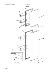 Doors parts for Frigidaire Top-Mount Refrigerator FFET1022UB from AppliancePartsPros.com