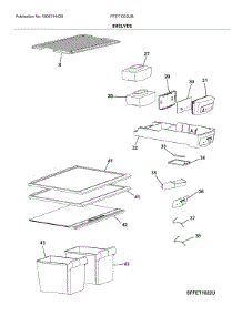 Shelves parts for Frigidaire Top-Mount Refrigerator FFET1022UB from AppliancePartsPros.com