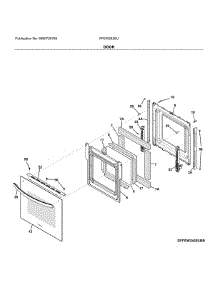 Door parts for Frigidaire Electric Wall Oven FFEW2426UBB from AppliancePartsPros.com