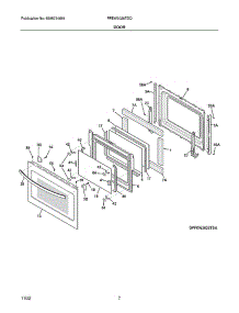 Door parts for Frigidaire Electric Wall Oven FFEW3026TDD from AppliancePartsPros.com