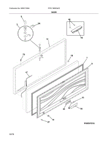 Door parts for Frigidaire Chest Freezer FFFC16M5QWE from AppliancePartsPros.com