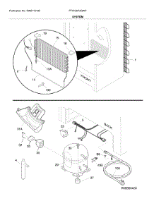 System parts for Frigidaire Upright Freezer FFFH20F2QWF from AppliancePartsPros.com