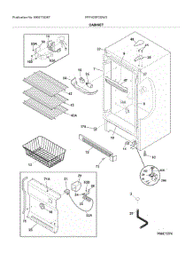 Cabinet parts for Frigidaire Upright Freezer FFFH20F2QWG from AppliancePartsPros.com