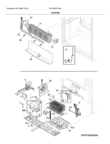 System parts for Frigidaire Upright Freezer FFFH20F3VW0 from AppliancePartsPros.com
