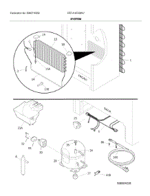 System parts for Frigidaire Upright Freezer FFFU14F2QWV from AppliancePartsPros.com