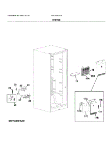 System parts for Frigidaire Upright Freezer FFFU16F2VW from AppliancePartsPros.com
