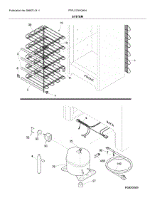 System parts for Frigidaire Upright Freezer FFFU17M1QWH from AppliancePartsPros.com