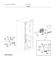 System parts for Frigidaire Upright Freezer FFFU18F2VW from AppliancePartsPros.com