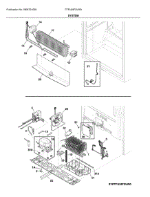 System parts for Frigidaire Upright Freezer FFFU20F2VW0 from AppliancePartsPros.com
