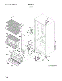 Cabinet parts for Frigidaire Upright Freezer FFFU20F2VW2 from AppliancePartsPros.com