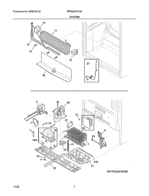 System parts for Frigidaire Upright Freezer FFFU20F2VW2 from AppliancePartsPros.com