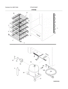 System parts for Frigidaire Upright Freezer FFFU21M1QWF from AppliancePartsPros.com