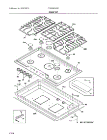 Cook Top parts for Frigidaire Gas Cooktop FFGC3626SBF from AppliancePartsPros.com