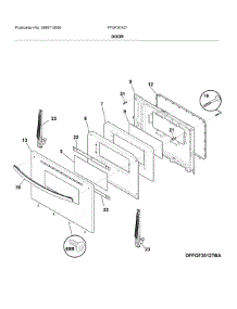 Door parts for Frigidaire Gas Range FFGF3012TBD from AppliancePartsPros.com