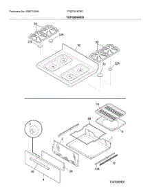 Top / Drawer parts for Frigidaire Gas Range FFGF3016TBC from AppliancePartsPros.com