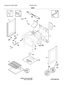 Body parts for Frigidaire Gas Range FFGF3016TSB from AppliancePartsPros.com
