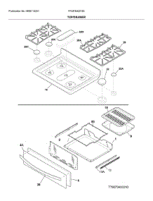 Top / Drawer parts for Frigidaire Gas Range FFGF3052TSD from AppliancePartsPros.com