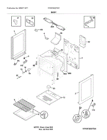 Body parts for Frigidaire Gas Range FFGF3052TWC from AppliancePartsPros.com
