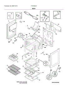 Body parts for Frigidaire Gas Range FFGF3054TBE from AppliancePartsPros.com