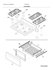 Top / Drawer parts for Frigidaire Gas Range FFGF3054TBF from AppliancePartsPros.com