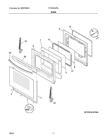 Door parts for Frigidaire Gas Range FFGF3054TBJ from AppliancePartsPros.com