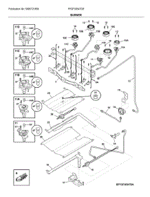Burner parts for Frigidaire Gas Range FFGF3054TDE from AppliancePartsPros.com
