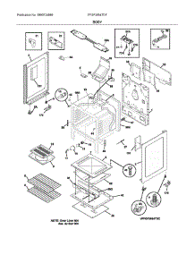 Body parts for Frigidaire Gas Range FFGF3054TDF from AppliancePartsPros.com