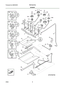Burner parts for Frigidaire Gas Range FFGF3054TDG from AppliancePartsPros.com