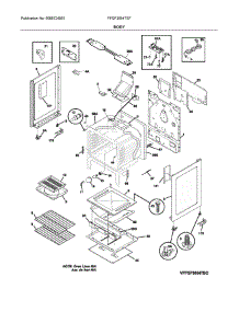 Body parts for Frigidaire Gas Range FFGF3054TSF from AppliancePartsPros.com