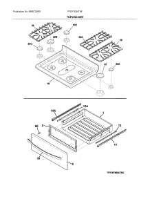 Top / Drawer parts for Frigidaire Gas Range FFGF3054TSF from AppliancePartsPros.com