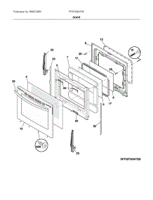 Door parts for Frigidaire Gas Range FFGF3054TSF from AppliancePartsPros.com
